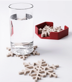 Set di 4 sottobicchieri Natalizi, Fiocco di neve